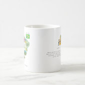 Watercolor Illustrated Map Brazil | Monogram コーヒーマグカップ (中央)