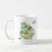 Watercolor Illustrated Map Uruguay | Monogram コーヒーマグカップ (左)