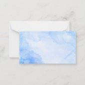 Watercolor Illustration QR Code Wedding RSVP Cards ノートカード (裏面)