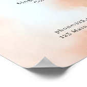 Watercolor Ink Salon Price List Poster ポスター (角)