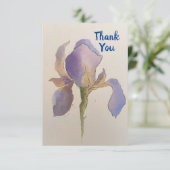 Watercolor Irisありがとうございましたノートカード サンキューカード (スタンド正面)