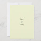 Watercolor ivory grey couple photo Wedding 招待状 (裏面)