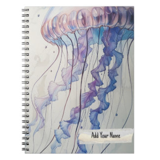 Watercolor Jellyfish Notebook ノートブック