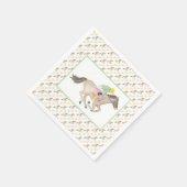 Watercolor Jockey Derby Party Horse Racing Gold スタンダードカクテルナプキン (角)