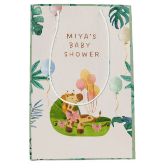 Watercolor Jungle Theme Party bags  ミディアムペーパーバッグ