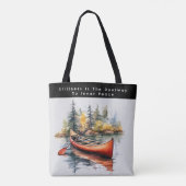 Watercolor Kayak On The Lake  トートバッグ (裏面)