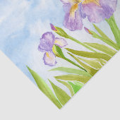 Watercolor Kingfisher with Purple Irises  薄葉紙 (詳細)