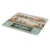 Watercolor Kitchen Glass Cutting Board カッティングボード (角)
