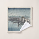 Watercolor Kittens & Japanese Rain Print Parody ウォッシュタオル<br><div class="desc">Watercolor Kittens & Japanese Rain Print Parody Own a charming piece of art history with a "Kawaii" twist! This watercolor illustration is a playful homage to Utagawa Hiroshige’s world-famous woodblock print, "Sudden Shower over Shin-Ohashi Bridge and Atake." As a sudden summer rain falls over the Sumida River, a group of...</div>