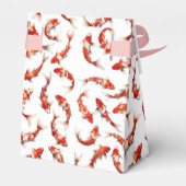 Watercolor koi carp artwork in red & white フェイバーボックス (裏面サイド)