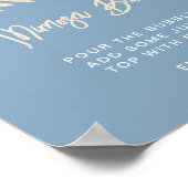 Watercolor Koi Fish Mimosa Bar Bachelorette Sign ポスター (角)