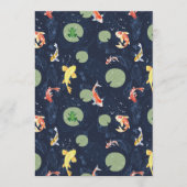 Watercolor Koi Fish Pond Seamless Pattern 招待状 (正面)