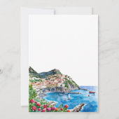 Watercolor La Dolce Vita Italian Bridal Shower  招待状 (裏面)