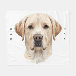 Watercolor Labrador Retriever Soft Fleece Pet フリースブランケット
