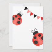 Watercolor Ladybug 2nd Birthday invitation 招待状 (裏面)