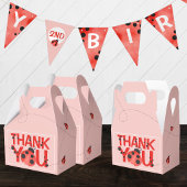 Watercolor Ladybug Happy Birthday Banner バンティングフラッグ