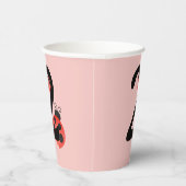 Watercolor Ladybug Second Birthday Party Cups 紙コップ (右)