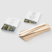 Watercolor Lake Como Italian Wedding Program ハンドファン (組立なし)