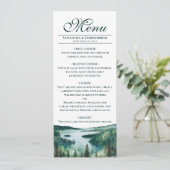 Watercolor Lake Tahoe Elegant Rustic Wedding メニュー (スタンド正面)