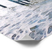 Watercolor Lakeside Lake Bridal Shower Welcome ポスター (角)