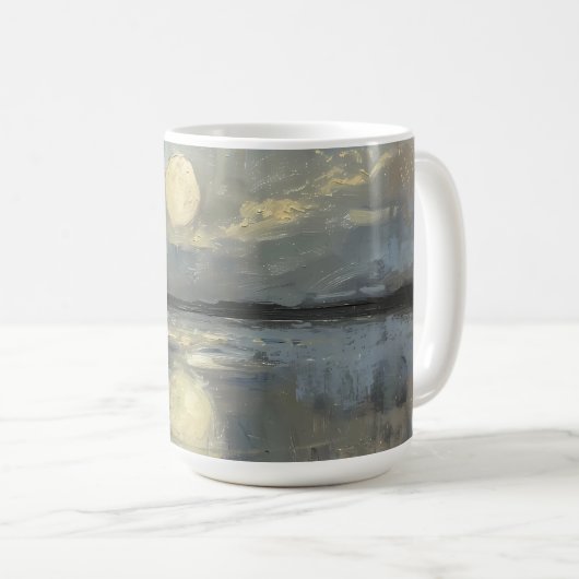 Watercolor Landscape Custom Name Mug コーヒーマグカップ (正面右)