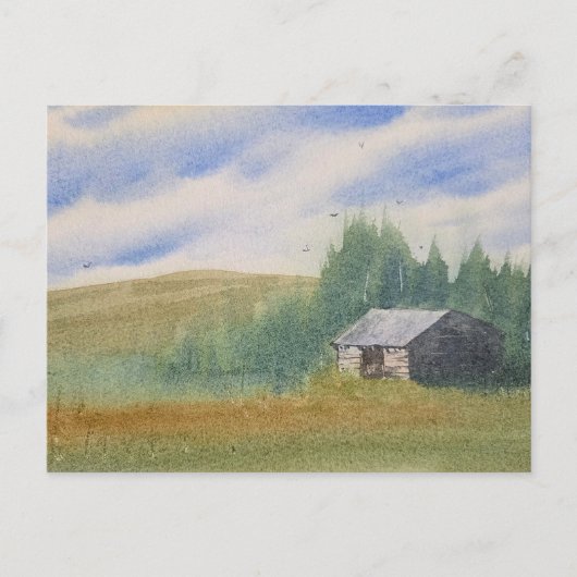Watercolor Landscape Painting ポストカード (正面)