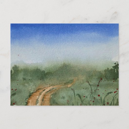 Watercolor Landscape Painting  ポストカード (正面)
