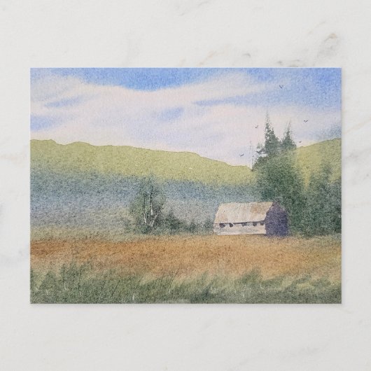 Watercolor Landscape Painting ポストカード (正面)