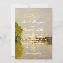 Watercolor Landscape Wedding Invitation 招待状