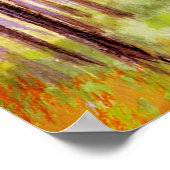 Watercolor landscape with autumn trees ポスター (角)