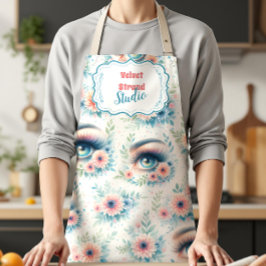 Watercolor Lash Artist Floral Beauty Business エプロン