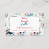 Watercolor Lash Artist Floral Beauty Business 名刺 (裏面)