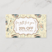 Watercolor Lash Artist Floral Beauty Studio 割引カード (正面)