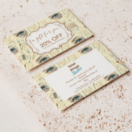 Watercolor Lash Artist Floral Beauty Studio 割引カード