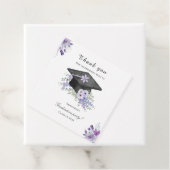 Watercolor Lavander Purple Floral Graduation フェイバータグ (インサイチュ)