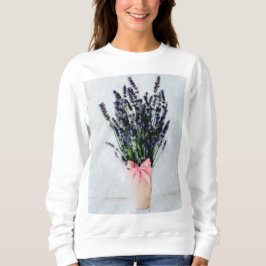 Watercolor Lavender Bouquet Sweatshirt スウェットシャツ