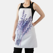 Watercolor Lavender Bunch Spring Apron エプロン (インサイチュ)