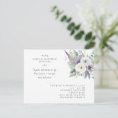 Watercolor Lavender  Floral Celebration of Life ポストカード (スタンド正面)