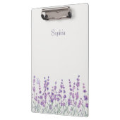 Watercolor Lavender Floral Purple Clipboard クリップボード (左)