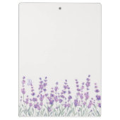 Watercolor Lavender Floral Purple Clipboard クリップボード (裏面)