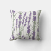 Watercolor Lavender Flowers クッション (裏面)