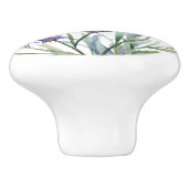 Watercolor Lavender Flowers セラミックノブ (側面)