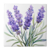 Watercolor Lavender Flowers タイル (正面)