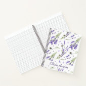  Watercolor Lavender Garden  ノートブック (内部)