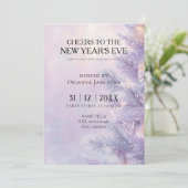 Watercolor lavender New Year's Eve Party  招待状 (スタンド正面)