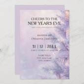 Watercolor lavender New Year's Eve Party  招待状 (正面/裏面)
