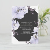 Watercolor Lavender Orchids Wedding Invitation  招待状 (スタンド正面)