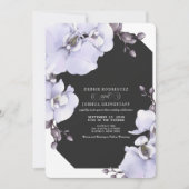 Watercolor Lavender Orchids Wedding Invitation  招待状 (正面)