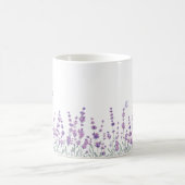 Watercolor Lavender Purple Floral Butterfly Mug コーヒーマグカップ (中央)