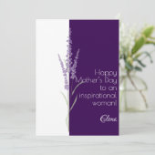 Watercolor lavender purple minimalist mother day シーズンカード (スタンド正面)